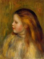 Renoir, Pierre Auguste - Head of a Little Girl in Profile